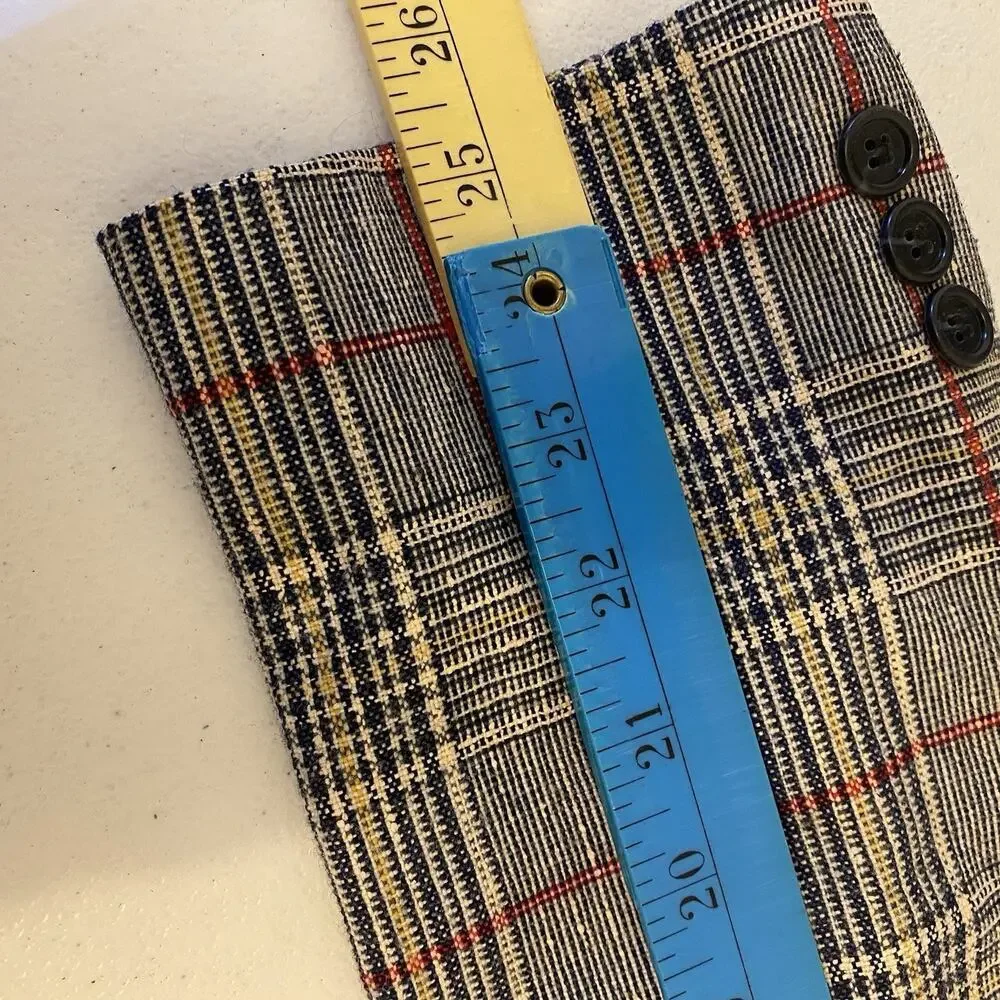 Vintage Austin Reed Blazer Men M/L Multicolor Plaid Tweed Houndstooth Wool USA